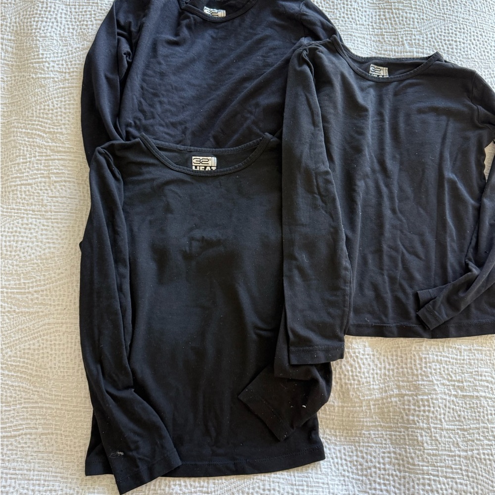 Black Long Sleeve Shirts Set 32 degrees size s